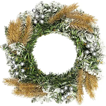 Vánoční dekorace Laalu.cz Věnec SAMETOVÉ POTĚŠENÍ II 30 cm