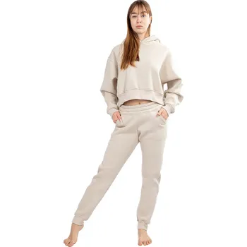 Dámská souprava s krátkou mikinou DK-K-B16 Barva: Béžová, Velikost: XS