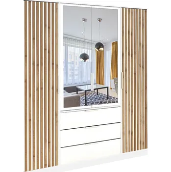 Šatní skříň Stolar Šatní skříň BALI LUX D4 Zvolte dekor: Bílá/Dub Wotan