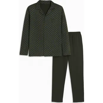 Pánské pyžamo xcena Bavlněné rozepínací pánské pyžamo 5XL