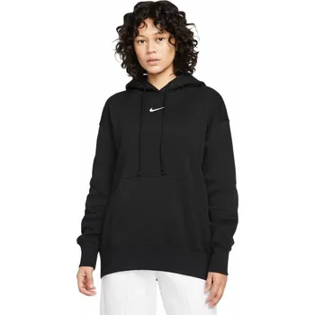Dámská mikina Dámská mikina přes hlavu Nike W NSW PHNX FLC OS PO HOODIE W černá DQ5860-010 - XL-S | UK 11,5 | US 12,5