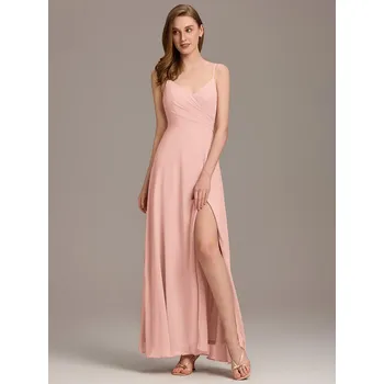 Dámské šaty Elegantní šaty na večer s obálkovým výstřihem Barva: Růžová, Velikost: XL