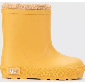 Chlapecké holínky Zateplené barefoot holinky Igor Yogi borreguito amarillo 25