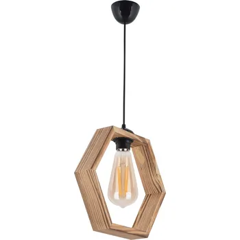 Závěsný lustr Hexagon hnědý