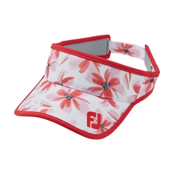 Kšiltovka FootJoy Ladies Visor One Size, Red/Pink Floral, dámské