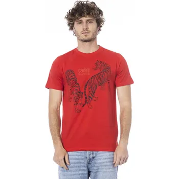 Pánské triko QXT62Y JD060 Cavalli Class Barva: Červená, Velikost: XL