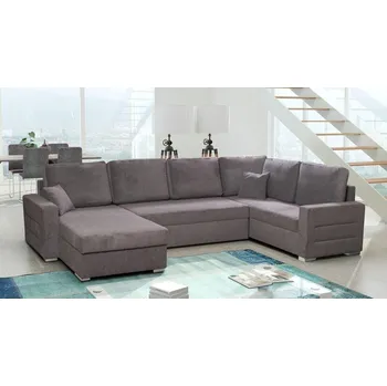 Sedací souprava Sedací souprava do U Fado, 204 x 310 x 178 x 92 cm skladem v tmavě šedé(až černé) látce Megan 368