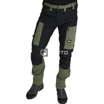 montérky SNICKERS AllroundWork Stretch olivové pánské pracovní kalhoty 56