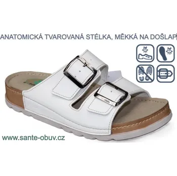 Dámská zdravotní obuv SANTÉ N/211/1/10/SP pantofel bílý vel.36-42, --- - 36