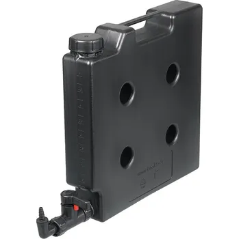 Kanystr Prostorově úsporný kanystr o objemu 5 litrů, vodivý, v sadě s plnicím kohoutem, flexibilní výpusť