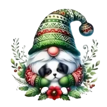 Vánoční dekorace Nažehlovací obrázek - vánoční skřítek V (8,7 x 9,0 cm)