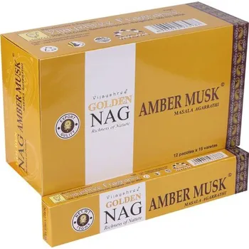 Vonná tyčinka Vijayshree Vonné Tyčinky Golden Nag Amber Musk, 15 g