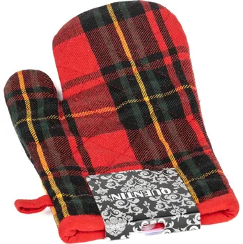 Chňapka Kuchyňská chňapka vánoční QK-205A, červeno-zelené káro, 28x18cm