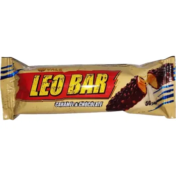 LEO BAR tyčinka karamel a čokoláda 50 g (Oplatka s náplní karamelu a s příchutí vanilky s kakaovou polevou LEO BAR 50 g)