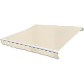 Markýza vidaXL Skládací markýza na ruční ovládání 300 cm krémová