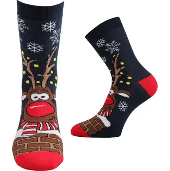 Dámské ponožky Fuski Boma Voxx Vánoční teplé ponožky tm.modré Rudy Fuski Boma 39-42