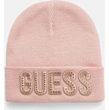 Čepice Čepice Guess růžová barva, A0BZ01 Z2QQ0 A0BZ01.Z2QQ0.9BYX 30A, vel. 54/56