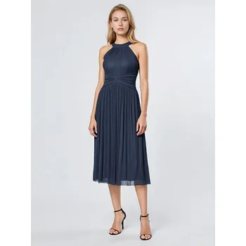 Dámské šaty večerní šaty s výstřihem do V bez rukávů Barva: Tmavě Modrá, Velikost: 6XL