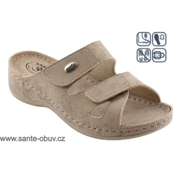 Dámská zdravotní obuv SANTÉ DS/152 BÉŽOVÁ zdravotní pantofel, béžová - 40