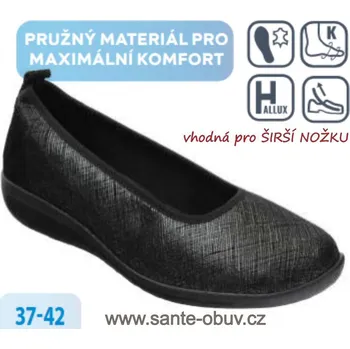 Dámská zdravotní obuv SANTÉ AO/1646 BLACK vych. obuv vel.37-42, --- - 38