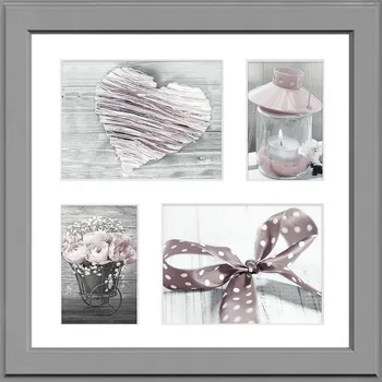 Digitální fotorámeček Styler, Rámeček na 4 fotografie Malmo 39 x 39 cm šedý - Formadore