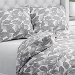 Bavlněné ložní povlečení Sandra SA-511 Šedé ananasy na bílém Jednolůžko 140x200 a 70x90 cm