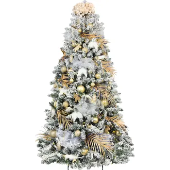 Vánoční stromek Laalu.cz Ozdobený stromeček SAMETOVÉ POTĚŠENÍ II 240 cm zasněžený