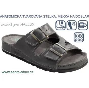 Dámská zdravotní obuv SANTÉ N/211/1H/O69 ČERNÁ zdravotní pracovní pantofel, --- - 38