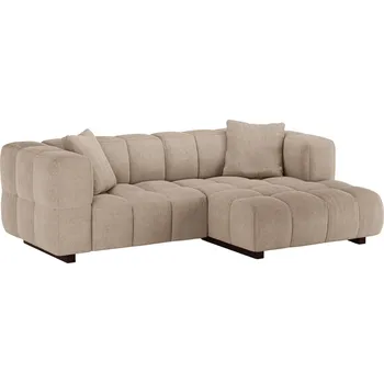 Pohovka Micadoni Béžová rozkládací pohovka Puma 260 cm, pravá