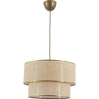 Závěsný lustr Hazeran ecru/bílý