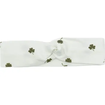 Čelenka Překřížená čelenka bílá s čtyřlíštky