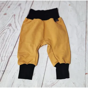 Yháček Rostoucí tepláčky Yháček, Hořčicová/černá Velikost: 98