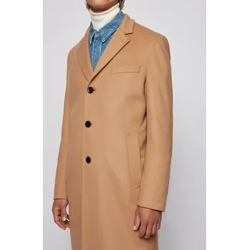 Dámský kabát Boss Vlněný kabát Nye2 50438689 Béžová Slim Fit 48