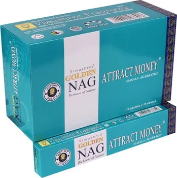 Vonná tyčinka Vijayshree Vonné Tyčinky Golden Nag Attract Money, 15 g