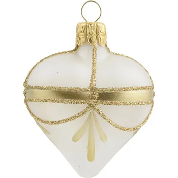 Vánoční dekorace Bella Rose Skleněná vánoční ozdoba Srdce Mat