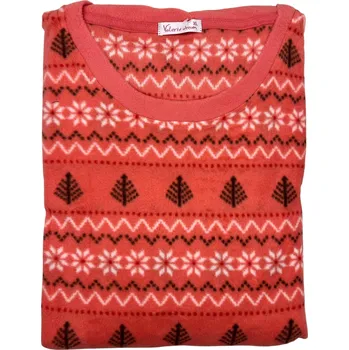 Dámské oblečení Valerie Dream Dámské flanelové pyžamo s dlouhým rukávem PIRA Barva: Červená, Velikost: L