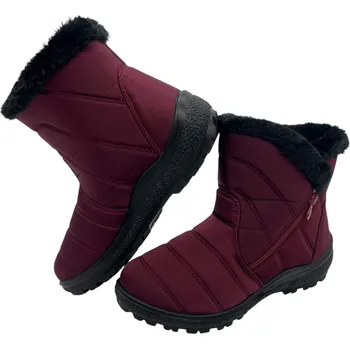 Dámská zimní obuv Dámské červené zimní boty 02 Barva: Červená, Velikost: 40