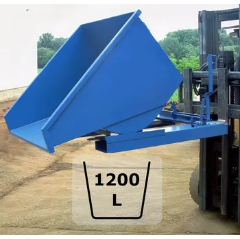 Odpadkový koš Výklopný kontejner (přepravník) 1200 litrů, var. základní, modrá