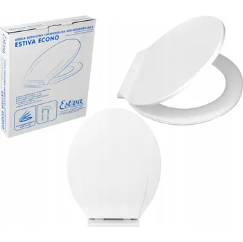 WC sedátko WC sedátko s pomalým sklápěním Estiva Econo, bílé, polypropylen