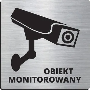 Informační tabulka Šatna Toaleta WC - cedulka stříbro - objekt monitorován - 10x10 cm