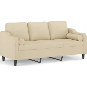 Pohovka Třímístná pohovka krémová, 198x77x80 cm