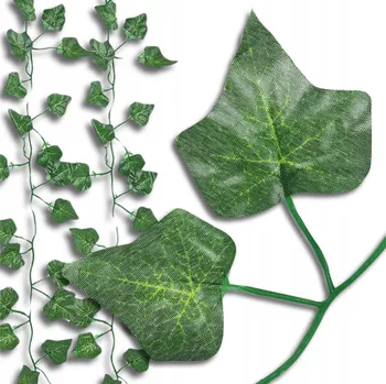 umělá květina Umělý závěsný Břečťan Rostlina Listy Dekorace x6 na zeď balkon 2,1M