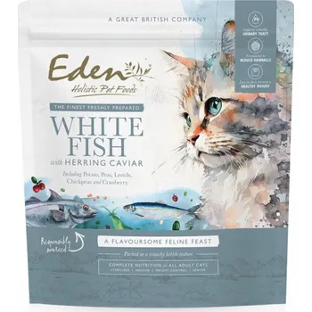 Krmivo pro kočku Eden bílá ryba a kaviár ze sleďů suché krmivo pro kočky 1,5 kg