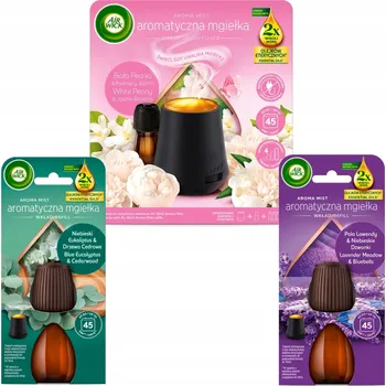 Osvěžovač vzduchu Air Wick Mgiełka Kompletní sada Bílá Pivoňka Kvetoucí Jasmín + Náhradní Náplň 2x20ml