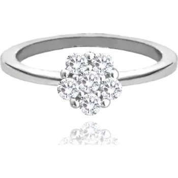 Prsten Stříbrný prsten KYTIČKA s bilými zirkony