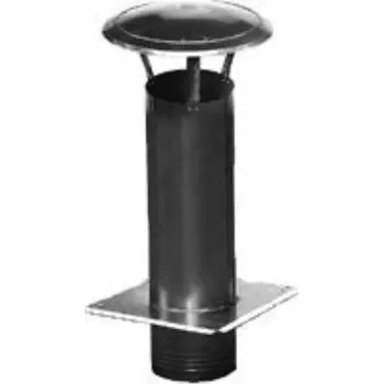 Hlavice pro radiátor Nerezová komínová stříška – čtvercová podstava, prům. 200 mm