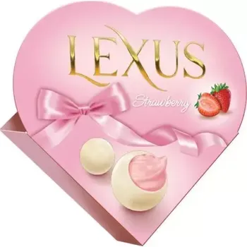 Lexus srdce strawberry cream 110g