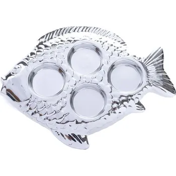 Vánoce Casa de Engel Keramický svícen - ryba velká stříbrná 8/48