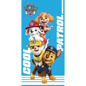 Prostěradlo BAVLNĚNÝ RUČNÍK Tlapková patrola 70x140 cm