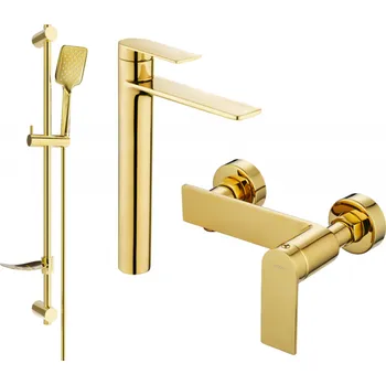 Vodovodní baterie Mexen Zero DF62 sprchová sada, zlatá - 71114DF62-50 Bateriové soupravy